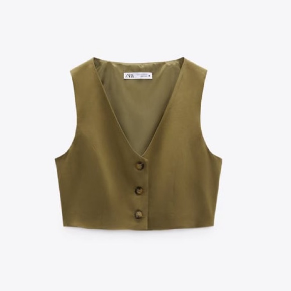 Zara cropped vest